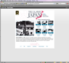 Screenshot of the US Army Post War Japan subsite homepage