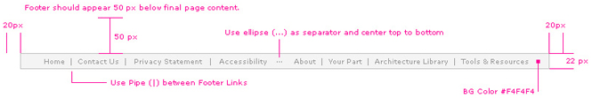 Footer specification