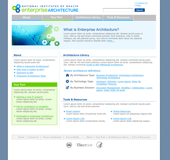 Home template visual comp